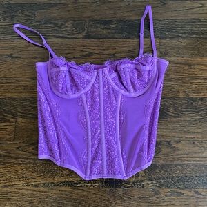 violet purple urban outfitters corset top